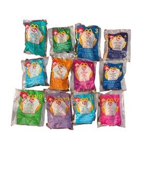McDonald's TY Teenie Beanie Babies new in bags. Bag Collection - Full Set 1999